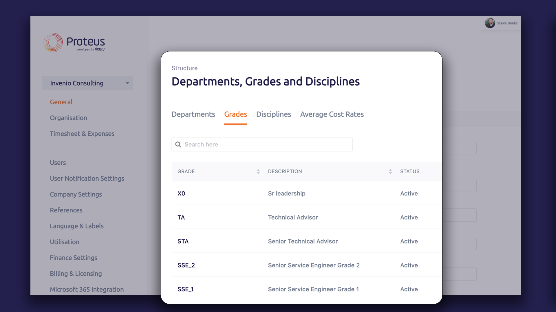 Departments grades disciplines - Proteus Project Software